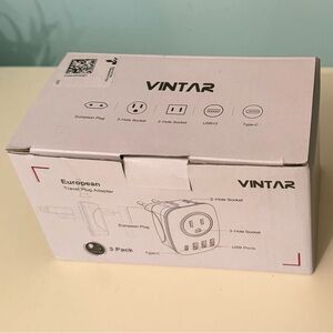 Vintar European travel plug adapter
